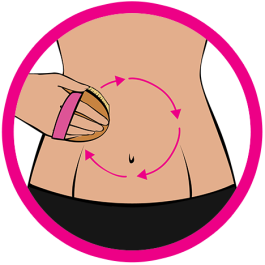 dry brushing tummy icon