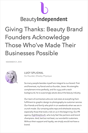 Press Clipping - Beauty Independent