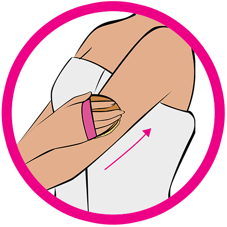 dry brushing arm icon