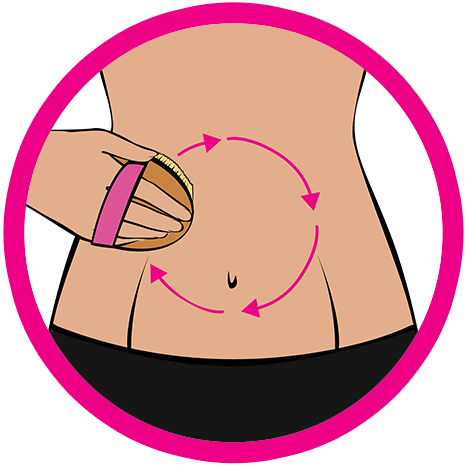 dry brushing tummy icon
