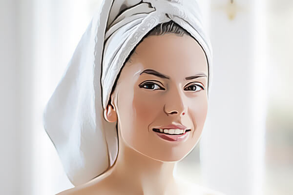 woman with fresh skin