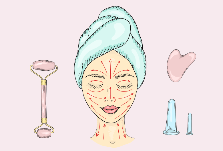 roller gua sha facial cups