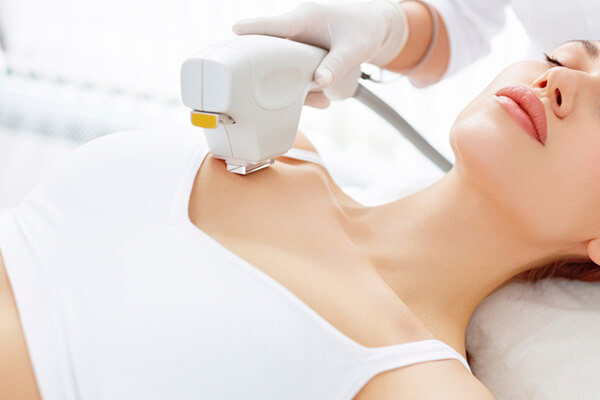 laser treatment on chest
