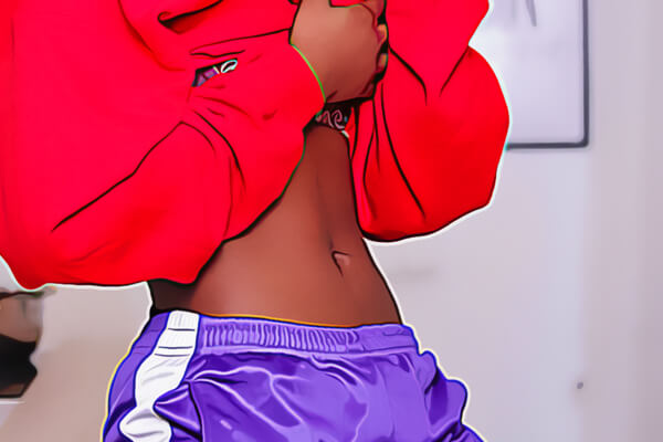 woman with flat belly