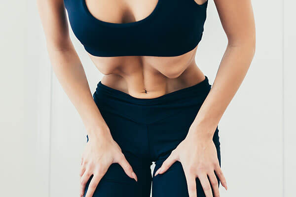 woman stomach in