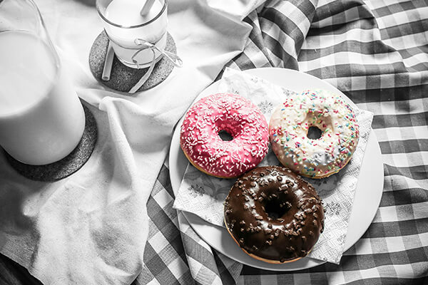 three donuts
