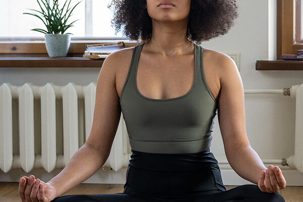 woman meditating