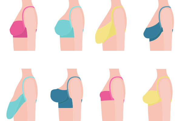 types of breasts icons
