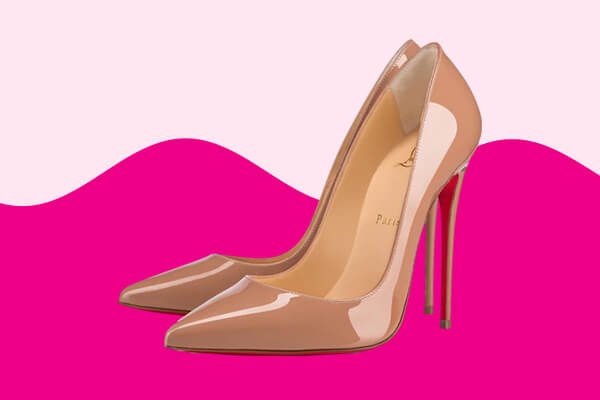 beige high heels
